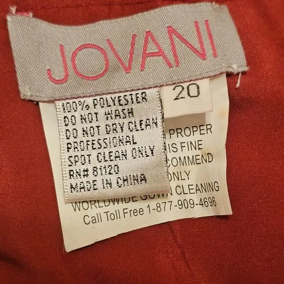 Jovani Burgundy Evening Party‎  Dress 20 - Picture 6 of 11